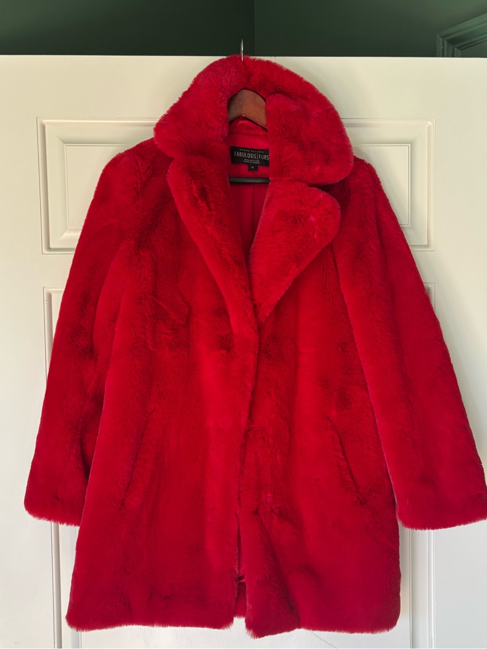 Fabulous Furs Red Faux Coat